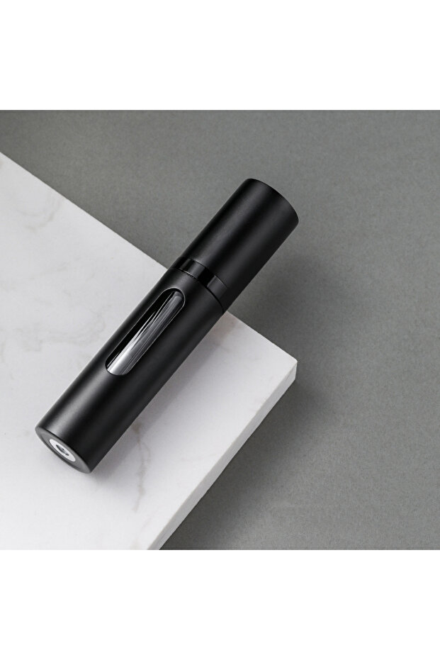 Glass 10ml black 10ml Glass Liner Aluminum Alloy Shell Nano Mist Nozzle Bottom Filling Perfume Sub B