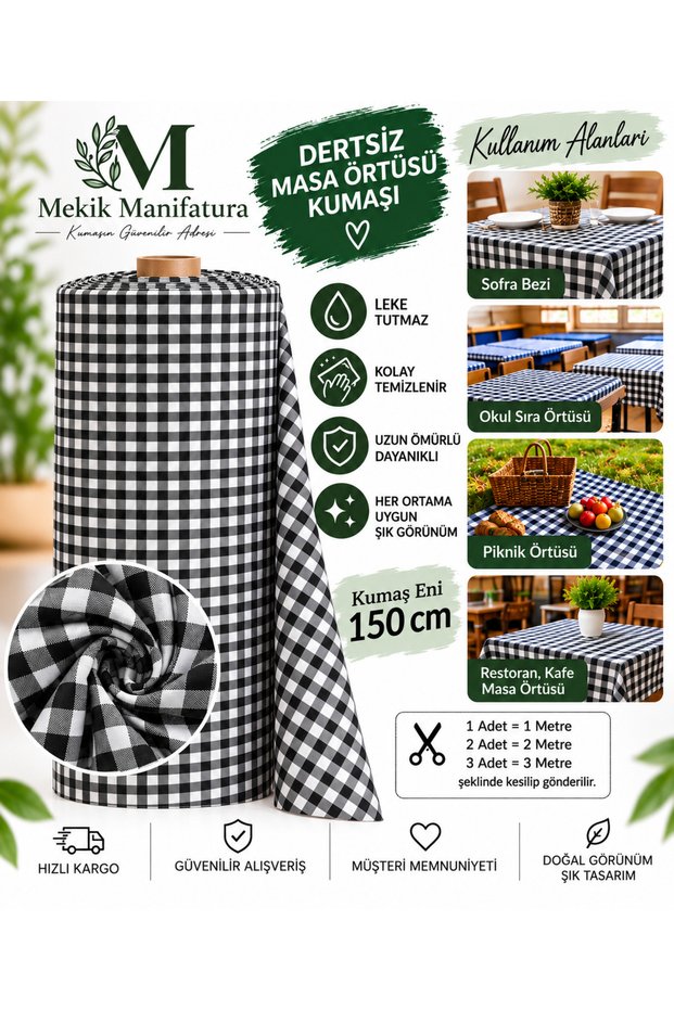 Table Cloth Table Cover Fabric (Stain-Proof Without Threads)