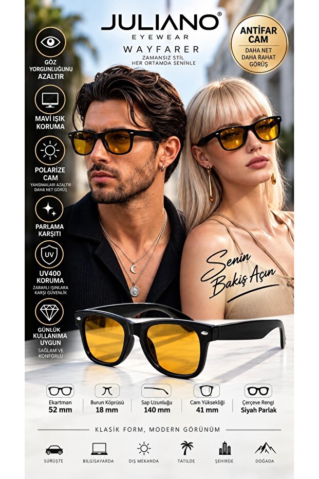 Wayfarer Antifar, Polarized and Blue Light Protection Glasses