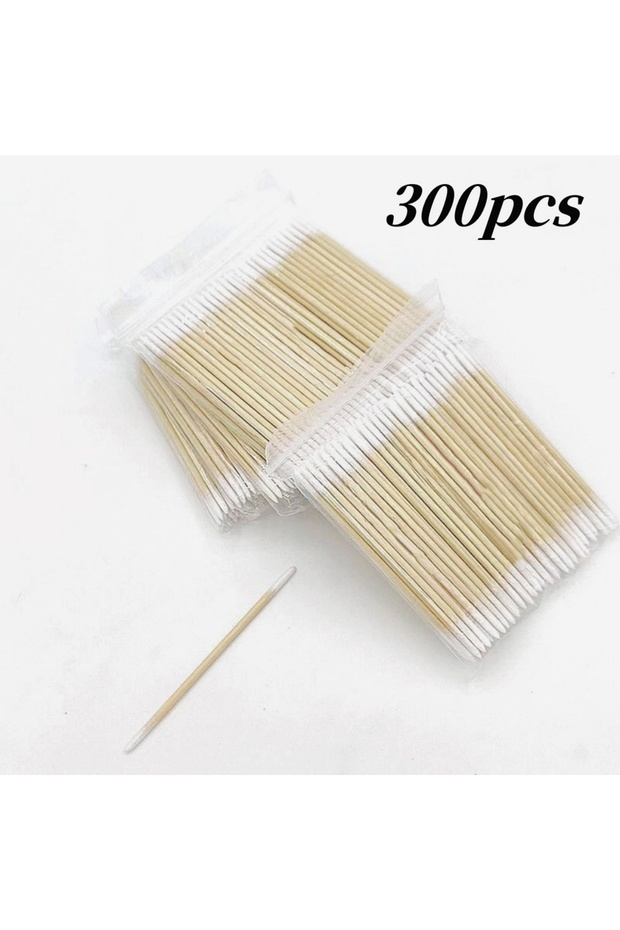 300ST 100/300/500 Nails Wooden Tip Cotton Stick Buds Disposable Ultra-Detail Corrector Nail Polish R