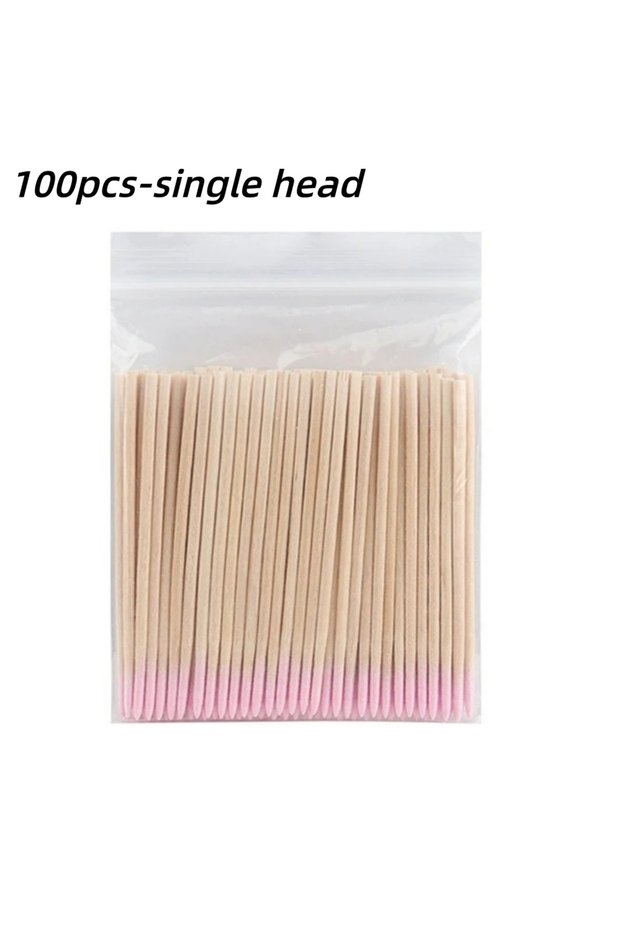 100FDT 100/300/500 Nails Wooden Tip Cotton Stick Buds Disposable Ultra-Detail Corrector Nail Polish
