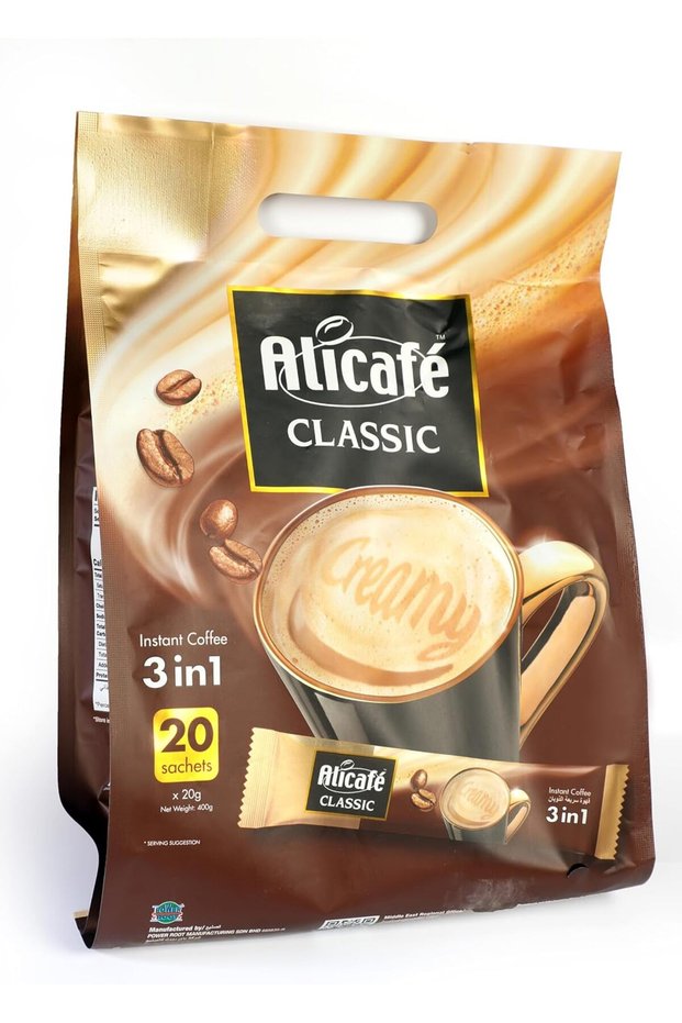 Alicafé Classic 3in1 Instant Coffee Mix Powder, Medium Roast, 20g