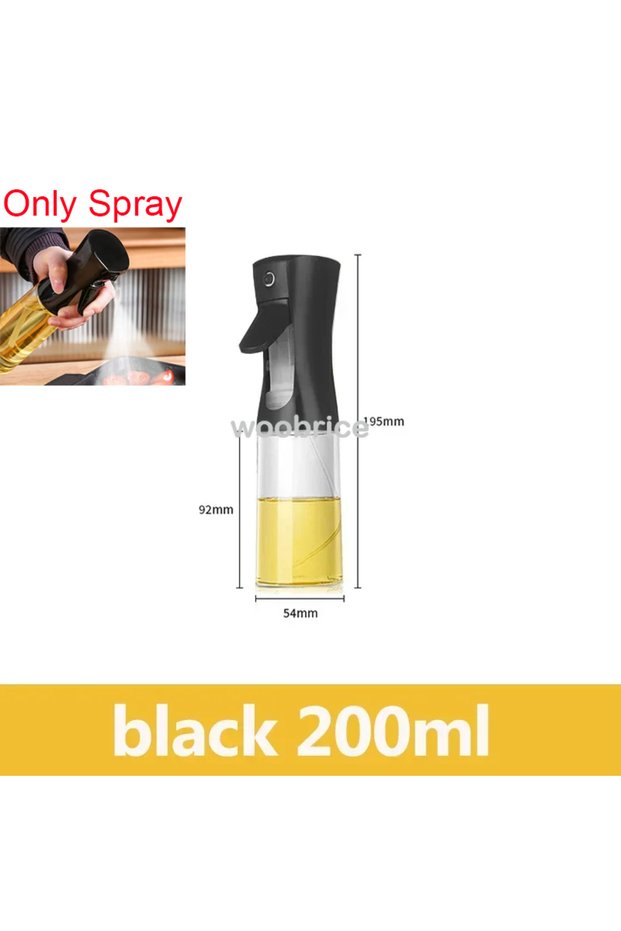 black 200ml-spray 2in1 Kitchen Spray Oil Dispenser Oil Sprayer Polisher Or Only Brush Spray for Air