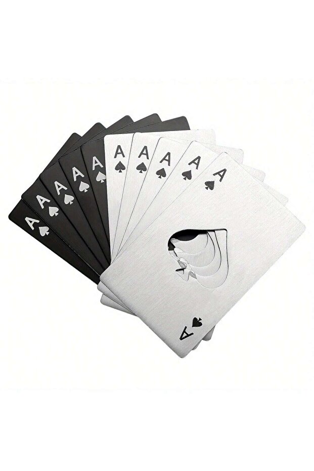 10pcs Set Stainless Steel Spades A Winemaker Bottle Opener Playing Cards Bottle Opener