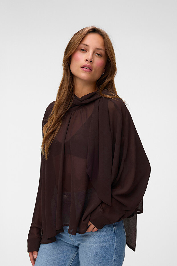 Women's VMADALYN Long Sleeve Rev Tie Top Woven