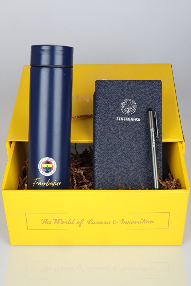 Special Boxed Licensed 500 ml Steel Flask, A6 Faux Leather Notepad & Ballpoint Pen