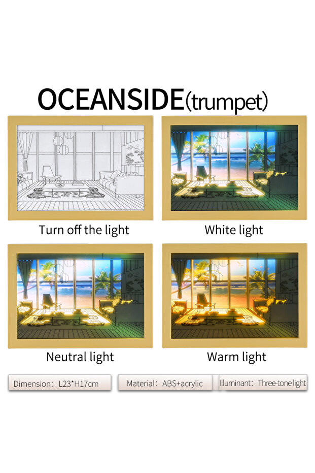 Beach House Large INS Lighting Painting Decorations Modern And Minimalist Bedside Bedroom Creative L