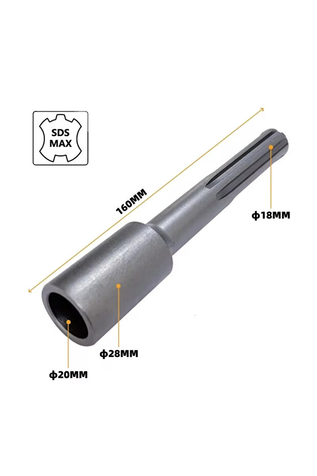 SDS MAX 160X28MM SDS Max Shank D20MM Ground Rod Driver 160x28MM Earth Stake Grounding Rod Hardened S