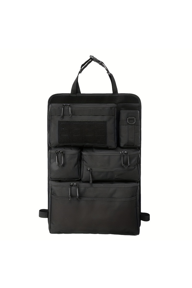 black Multifunctional luggage organizer and storage bag, tactical storage bag for car rear seats, ha