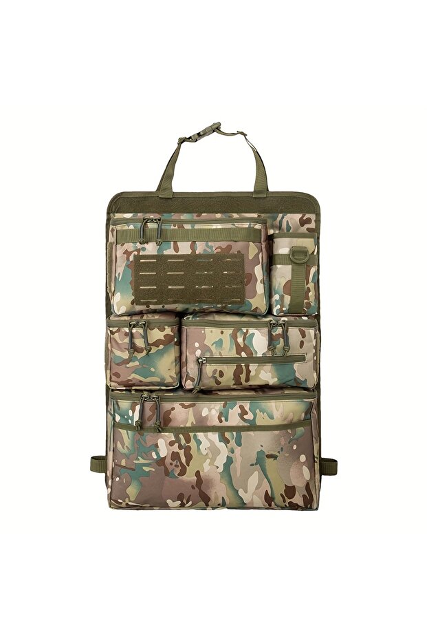 CP camouflage Multifunctional luggage organizer and storage bag, tactical storage bag for car rear s