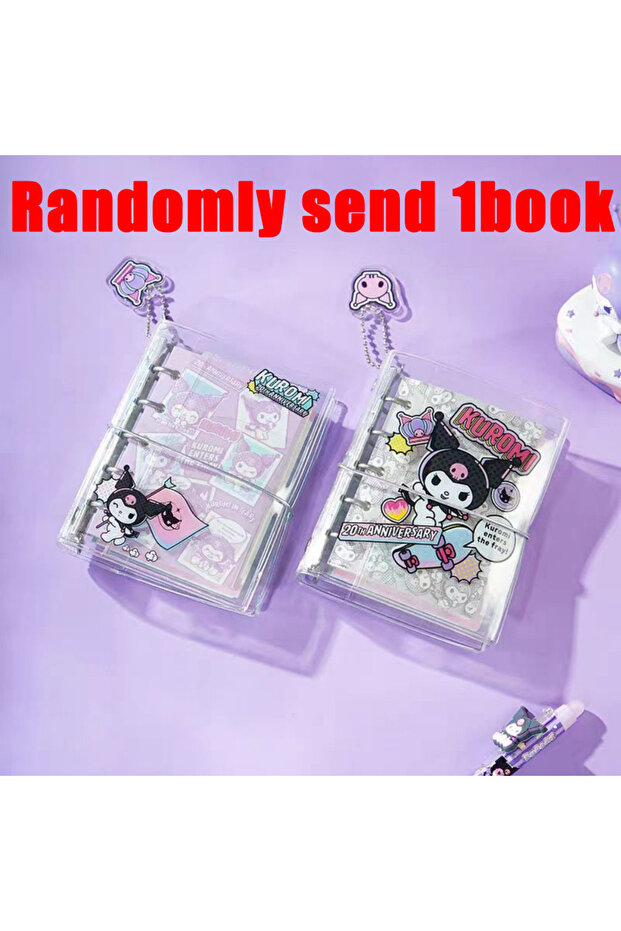 Joytop Randomly send 1book Genuine Sanrio Kuromi M5 Loose-Leaf Notebooks Kawaii Cartoon Creative Pla