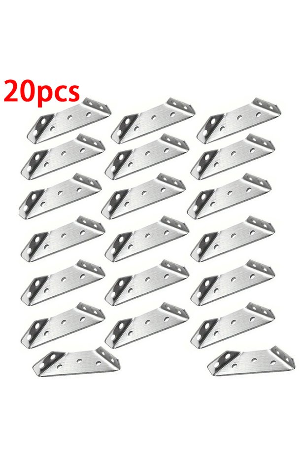 20pc 10/20/40/50pcs Thickened Stainless Steel Angle Code 90 Degrees Right Angle Fixed Bracket Furnit