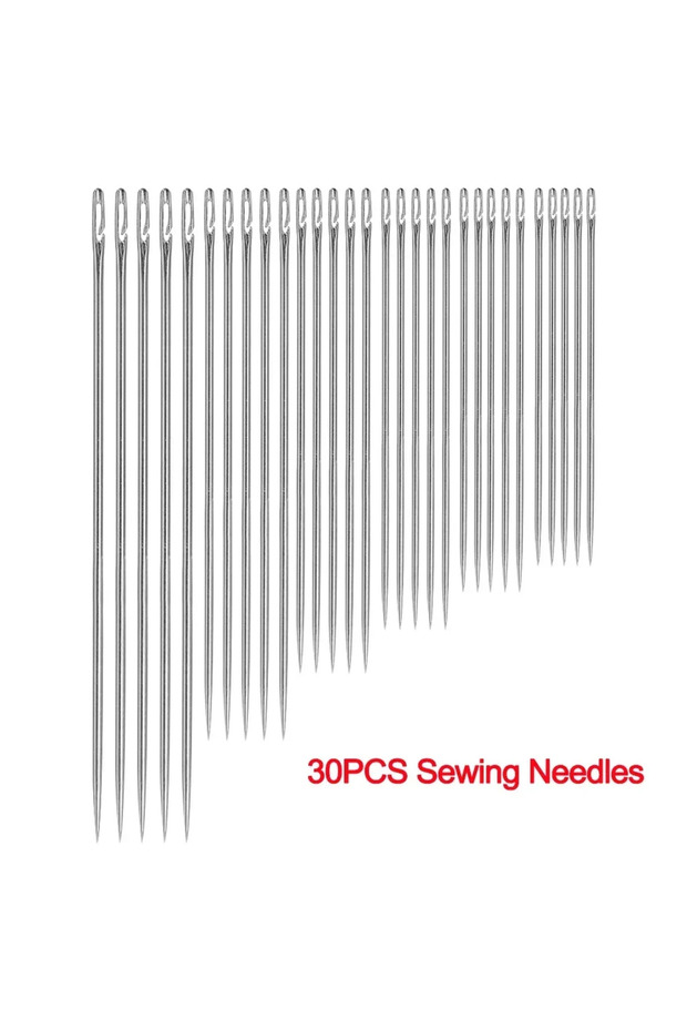 30 needles Side Hole Blind Sewing Needles Stainless Steel Elderly Needles Hand Sewing Stitching Pin