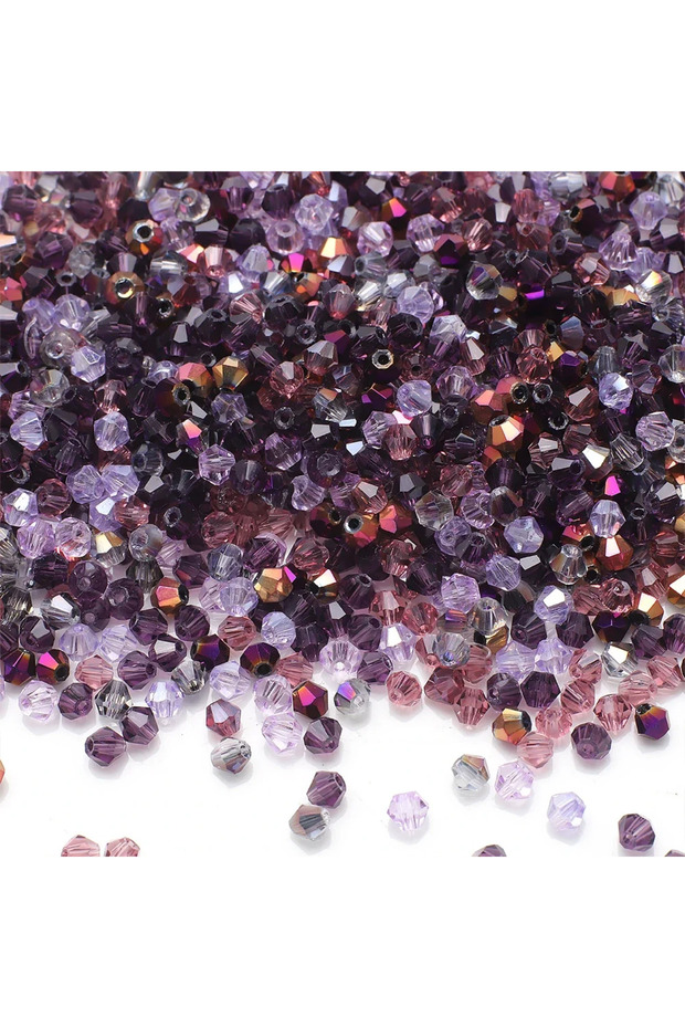 09 Zi 500pcs/Lot Mixed Color 2mm Brown Bicone Beads for Jewelry Making Faceted Glass Crystal Loose S