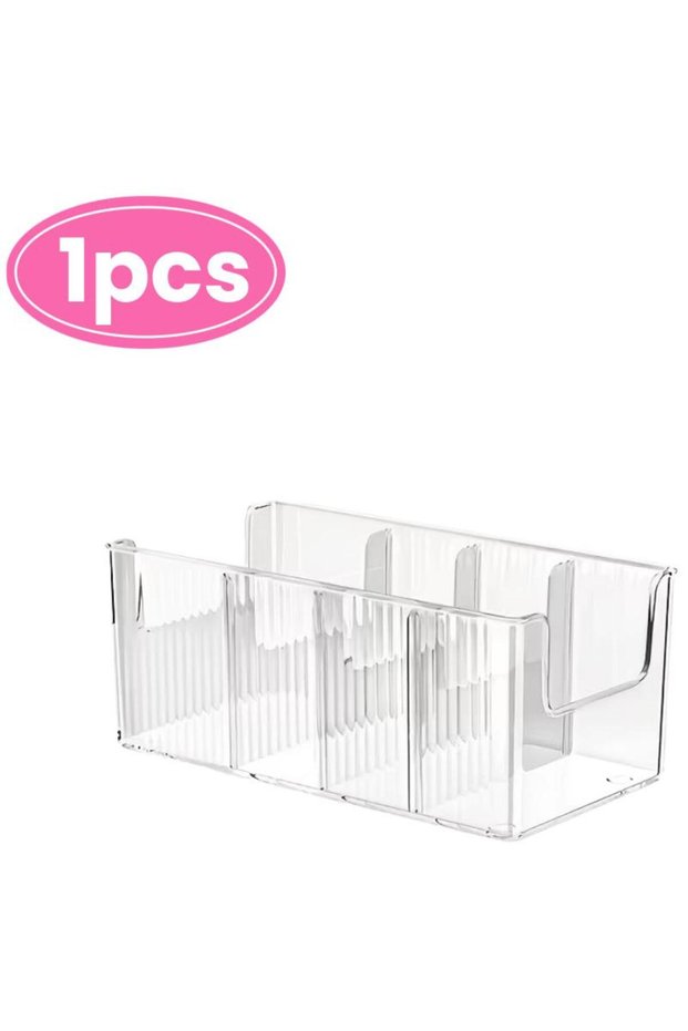 1pcs 1 Acrylic Belt & Tie Storage Box, Large-Capacity Divider, Multi-Use Organizer for Dresser, Ward