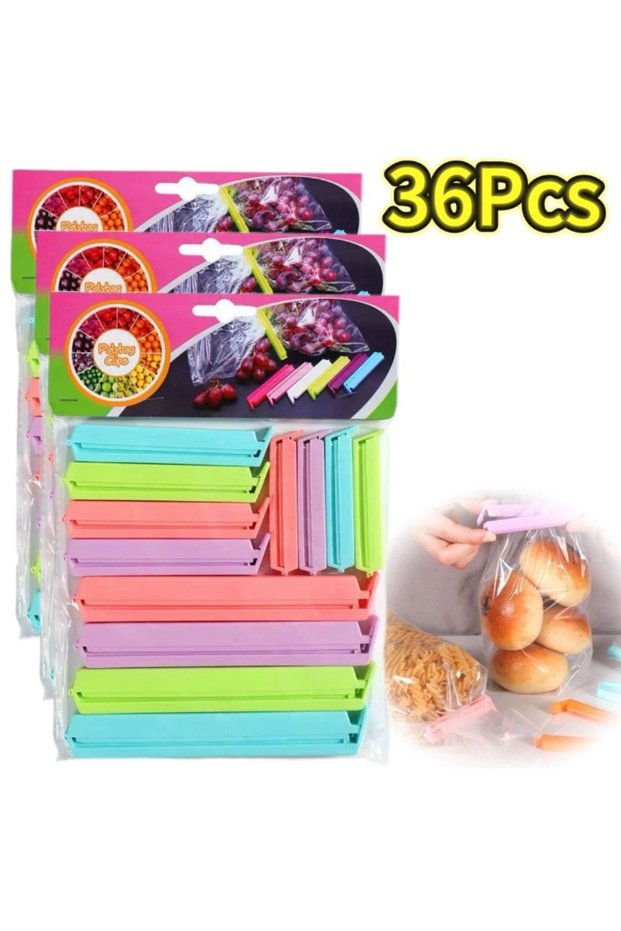 36pcs 12pcs/set Food Storage Portable New Kitchen Accessories Food Snack Seal Sealing Bag Clips Seal