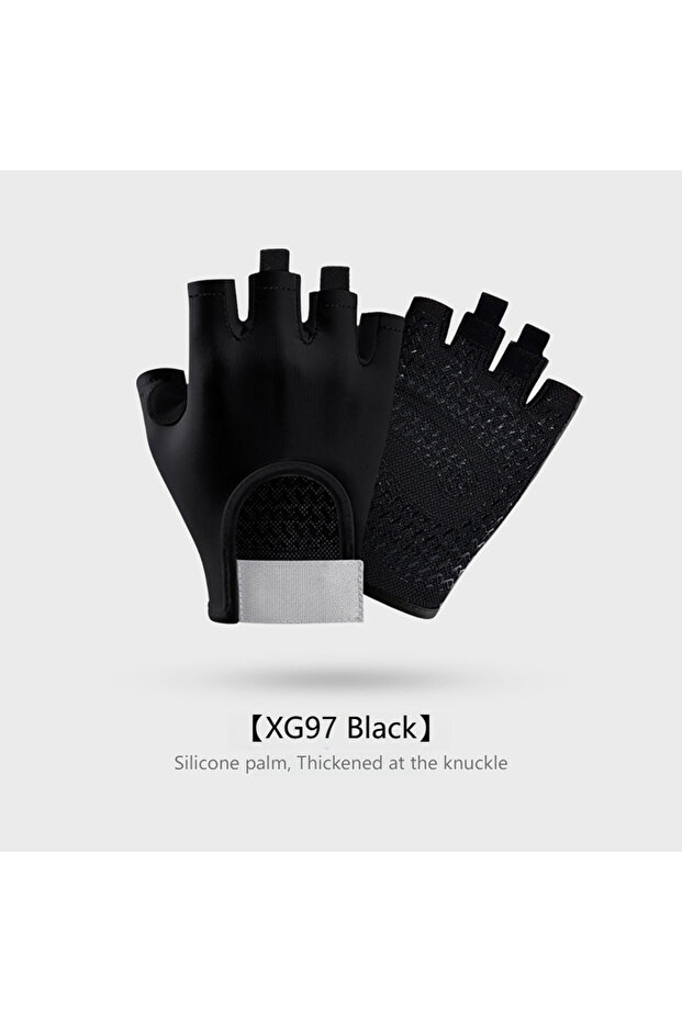 S Basic Black GTUBIKE 1 Pair New Cycling Gloves Workout Gym Gloves for Men Women Weight Lifting Fing