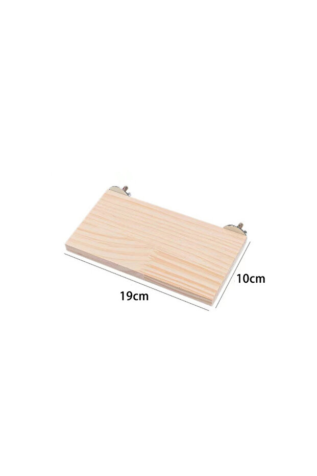 L Pet Wood Jumping Platform Bird Toys Gerbils Mice Parrot Rack Hamster Springboard Perches Paw Grind