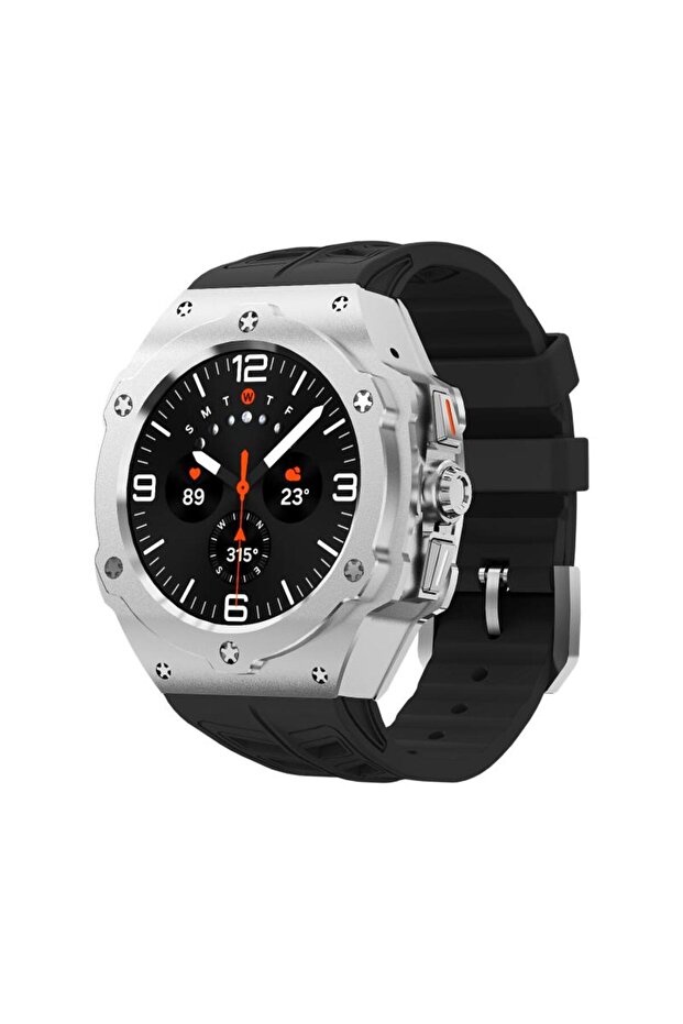 for Watch Ultra 47mm silver Luxury Metal Modification Kit for Samsung Galaxy Watch Ultra 47mm Carbon