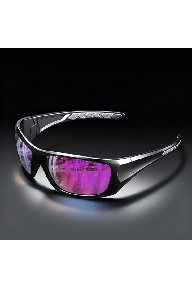 C5 Green Windproof Sports Sunglasses - Polarized, UV400 Protection, Wraparound Design for Men & Wome