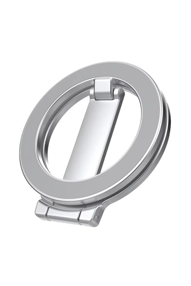 Silver Foldable Double Sided Magnetic Phone Holder for Magsafe Gym Treadmill Universal Folding Car H