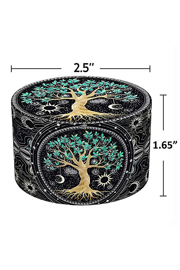 Life Tree 2.5" 63MM Dry Herb Grinder Metal 4-layer Tobacco Grinder Miller Crusher Zinc Alloy Smoke