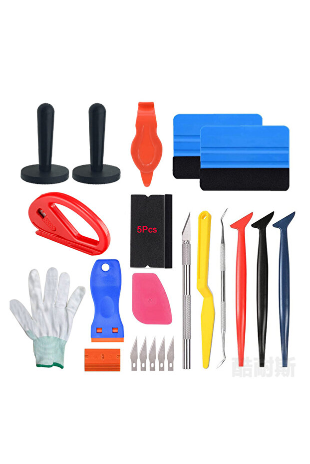 20PCS Car Film Wrap Tools Kit Squeegee Set Vinyl Scraper Cutter for Vehicle Window Tint Wrapping Too