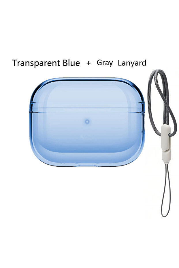 Blue set 4 Colorful Transparent Protective Case Cover For Airpods Pro 2 TPU Soft Skin Shockproof Cas