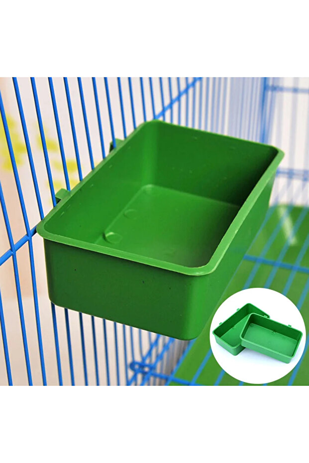 green 1pc Bird Water Bath Tub Pet Bird Bowl Parrots Parakeet Birdbath Cage Hanging Small Parrot Cage