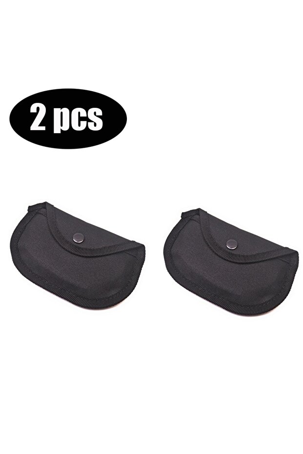 Black-2Pcs 2/4PCS EDC Finger Tiger Protection Bag Shockproof Soft Lining Fist Ring Hanging Buckle Ba