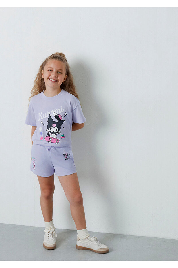 Kuromi Printed Purple Shorts 7410023-70523