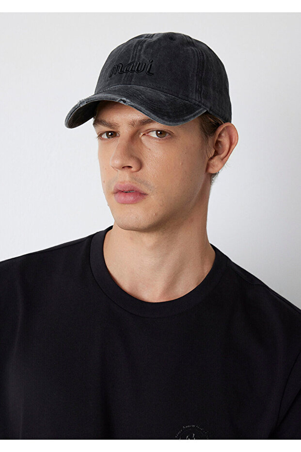 Anthracite Hat with Logo Detail 0912173-900