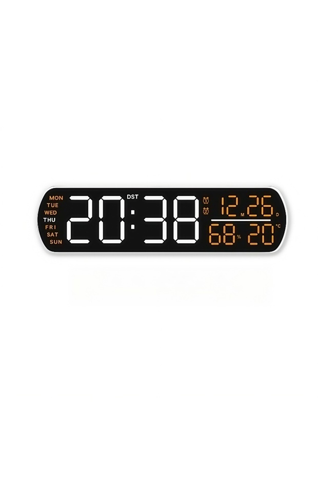 WWO LED Alarm Clock TEMP Humidity Date Week Display Dual Alarm Timer Countdown DST Snooze Auto Dimmi
