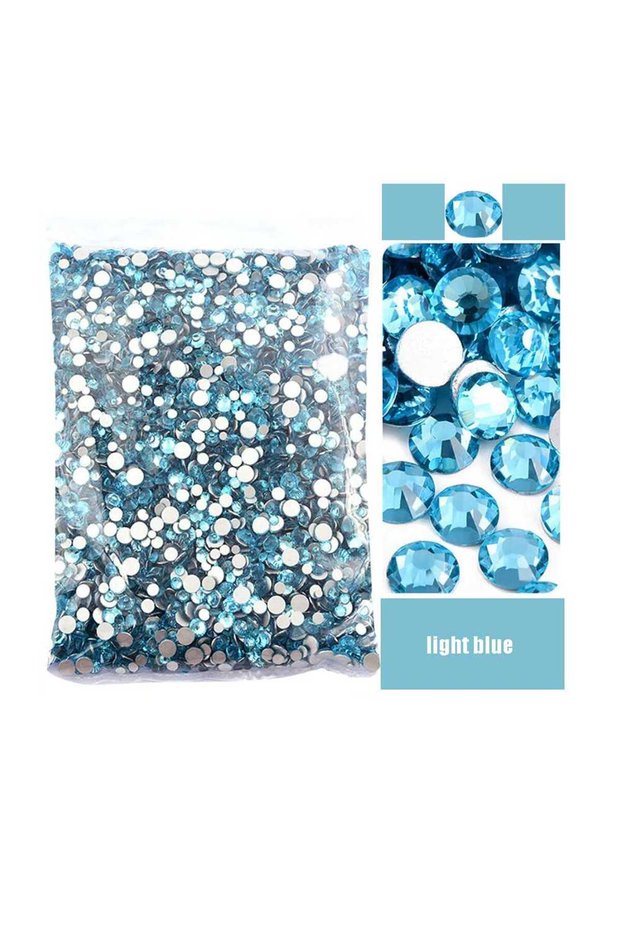 4mm light blue 5000/10000pcs Non Hot Fix Rhinestones 2/3/4mm Resin Flatback Crystal Rhinestone DIY N