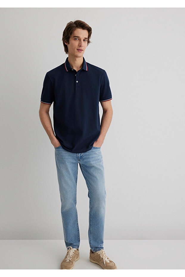Navy Blue Polo T-Shirt Regular Fit 0611938 -82318
