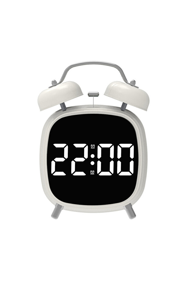 WW Voice Control Digital Alarm Clock Double Bell Super Loud for Heavy Sleeper Night Mode 12/24H Nigh