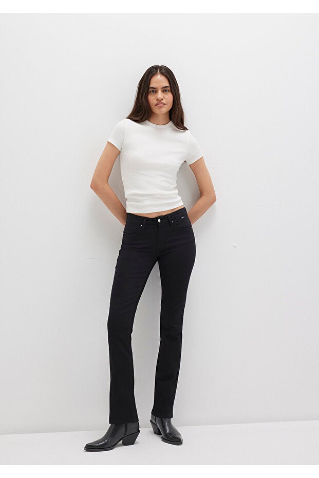 Mona Casual Black Jean Trousers 1049783049