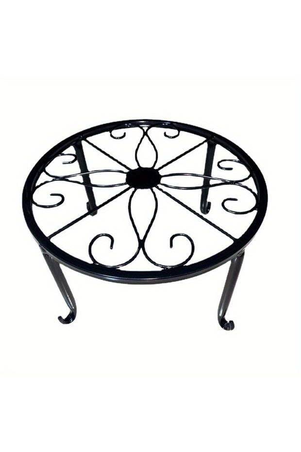 24x13cm 1pc black 1pcs Heavy Duty Metal Rustproof Iron Plant Stand - Perfect for Indoor/Outdoor Gard