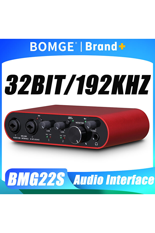 BMG22S Audio Interface BOMGE BMG-22S 32-bit/192kHz Professional Sound Card And Dual Channel Amplifie