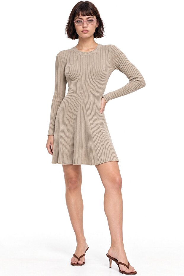 Mixray Crew Neck Mini Dress