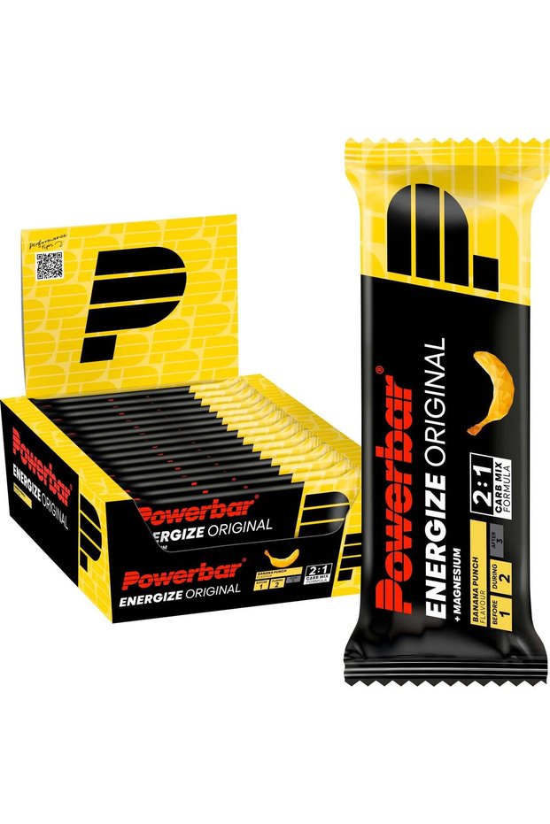 Energize Original Banana Punch Energy Bar – High Carb 2:1 Sports Bar with Electrolytes | 15 x 55g | Energy Protein Bar for Running, Cycling & Endurance Sports