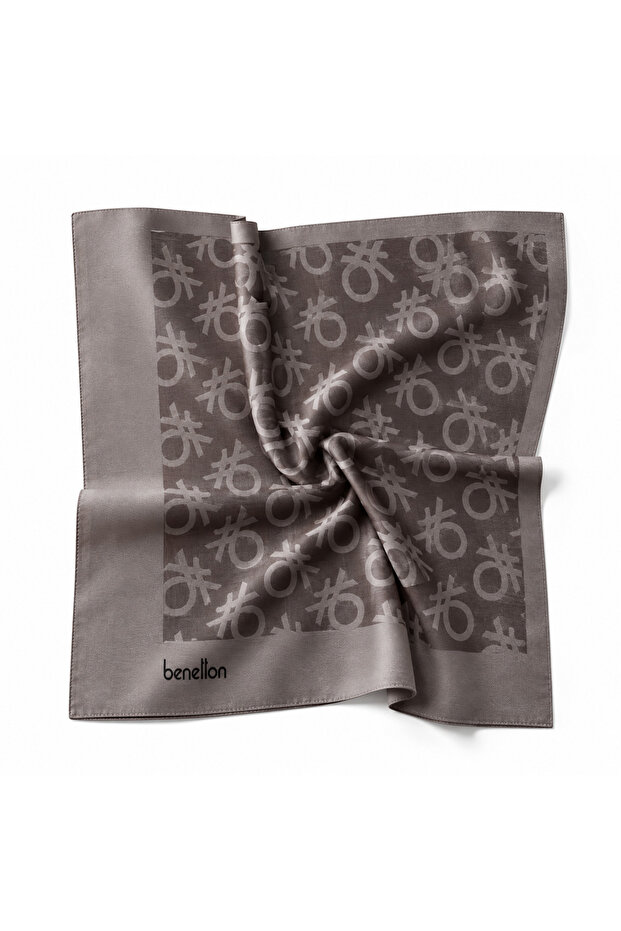 Elegante Scarf 1024 2817 Bitter Brown Monogram Pattern