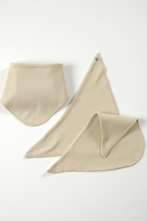 Caramel Baby Bandana Bib Baby Neck Collar - 3 Pieces 100% Cotton