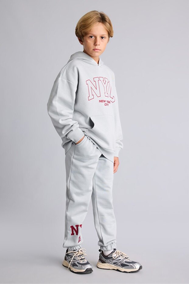 Nyc Printed Thick Sweatshirt Fabric Sweatpants for Boys I6093A826Wn