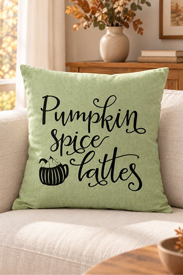 Autumn Themed 43X43 Velvet Cushion Cover