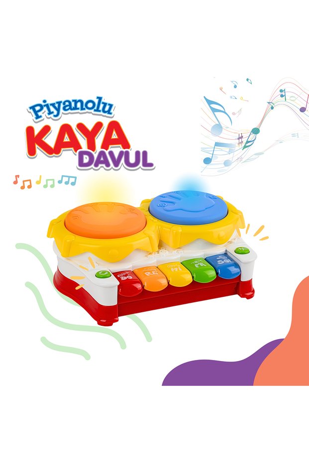Rock Drum with Music and Light Piano