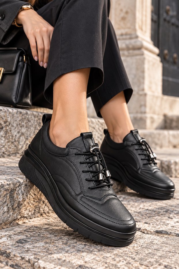 Low Wedge Heel Genuine Leather Organic Leather Women's Daily Anatomical Shoes