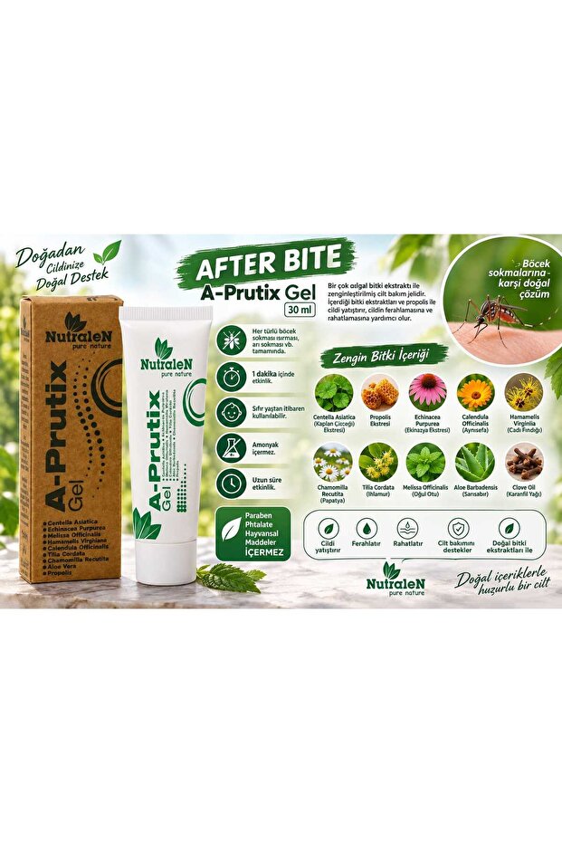 A-Prutix Relaxing Gel - Natural After-Bite Care Cream for Sensitive Skin 30 ml
