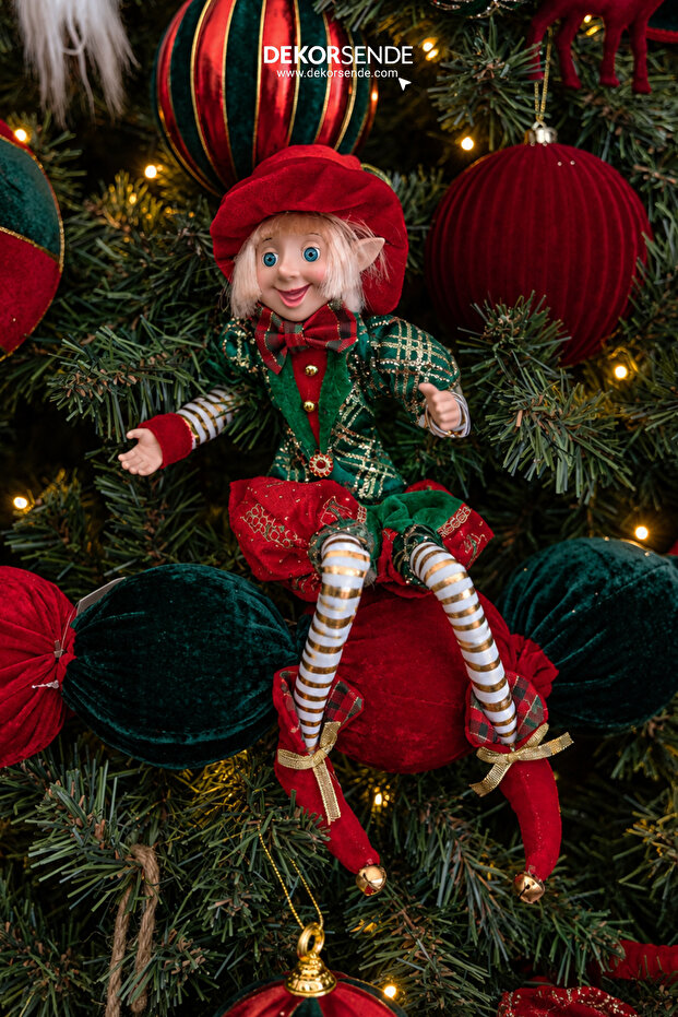 Christmas Decorative Man Elf Figure with Clothes 60 cm