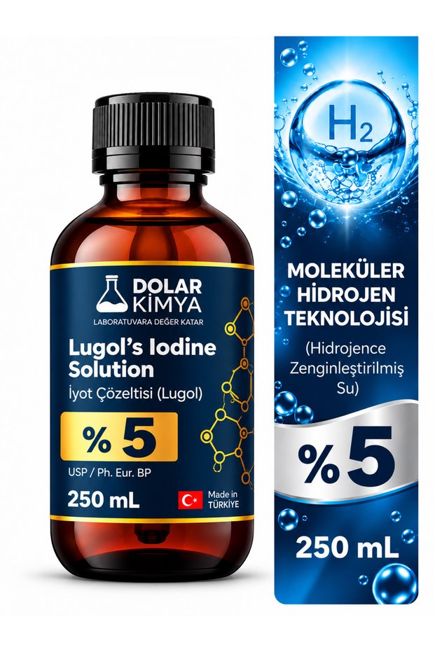 Lugol's Solution 5% |   250 ml |   Glass Bottle (Pharma Grade Lugol, Iodine, Lugols Iodine)